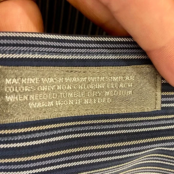 Daniel Cremieux NON IRON Blue Striped Dress Shirt - Picture 6 of 6